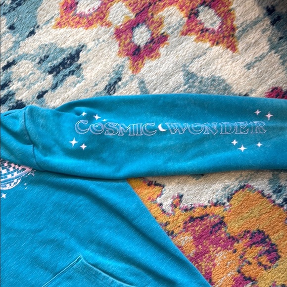 Cat & Jack Blue Pullover Hoodie Sweatshirt - Picture 3 of 4